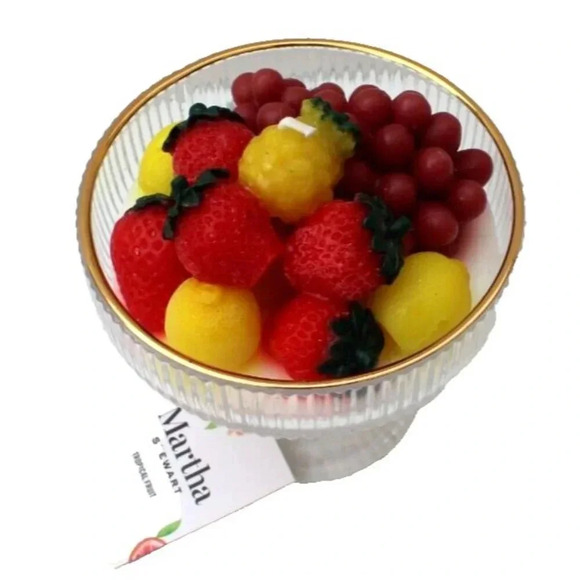 New Limited Edition Martha Stewart Tropical Fruit Cocktail Candle Room Decor - Picture 3 of 3
